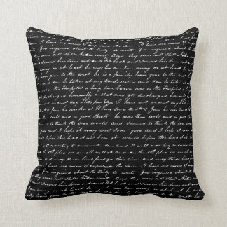 Zwart-witboek schrijven Abstracte kunst Kussen