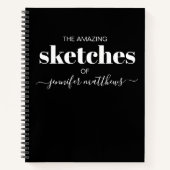 Zwart-witboek, speciaal ontworpen Jouw naam Notitieboek (Voorkant)