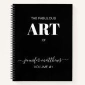 Zwart-witboek, speciaal ontworpen Jouw naam Notitieboek (Voorkant)