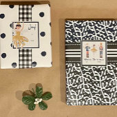 Zwart-witboek Trio Inpakpapier Vel