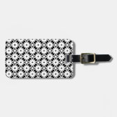 Zwart witboek ventilatorketpatroon bagagelabel (Voorkant horizontaal)