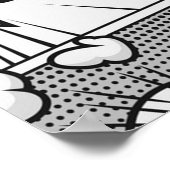 Zwart-witboek Word Art Collage Poster (Hoek)