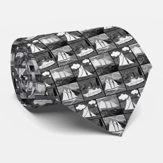 Zwart-witboeken Stropdas (Opgerold)