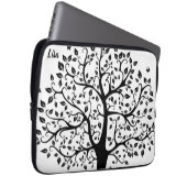 Zwart-witboom van Life Electronics Bag Laptop Sleeve (Voorkant Rechts)