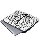 Zwart-witboom van Life Electronics Bag Laptop Sleeve (Voorkant onderkant)