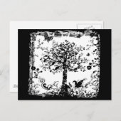 Zwart-witboomvlinder Silhouette Briefkaart (Voorkant / Achterkant)