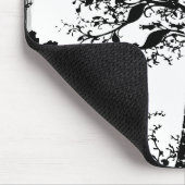 Zwart-witboomvlinder Silhouette Muismat (Hoek)
