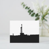 Zwart-witboorrig Silhouette Briefkaart (Staand voorkant)