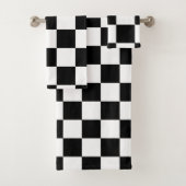 Zwart-witbord Bad Handdoek (Insitu)