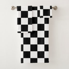 Zwart-witbord Bad Handdoek