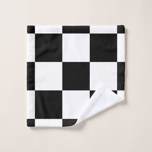 Zwart-witbord Bad Handdoek (Wasdoekje)