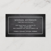 Zwart-witbord Geel Licht Elektrisch Visitekaartje (Achterkant)