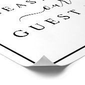 Zwart-witbord met minimalistische weddenschappen poster (Hoek)