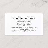 Zwart-witbord Modern met Logo-klaag Visitekaartje (Achterkant)