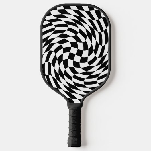 Zwart-witbord Pickleball Paddle (Achterkant)