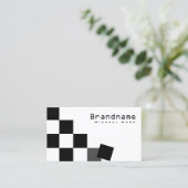 Zwart-witbord Professional stijlvol Visitekaartje (Staand voorkant)