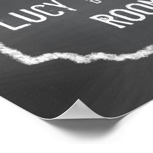 Zwart-witbord-roommuurkunst Poster (Hoek)