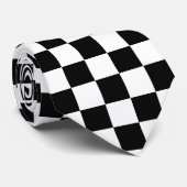 Zwart-witbord Stropdas (Opgerold)
