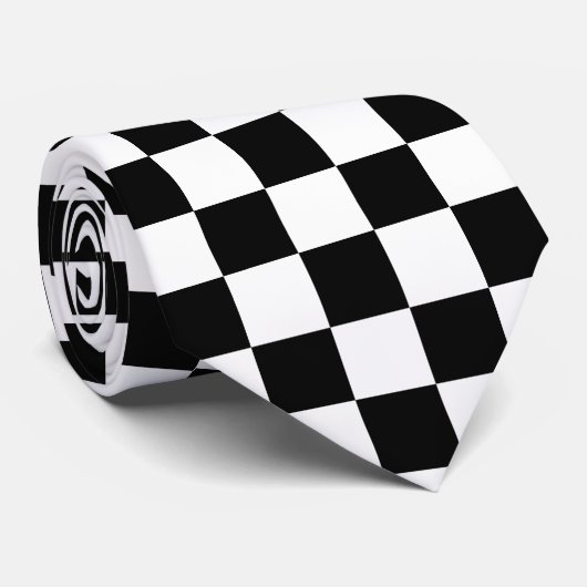 Zwart-witbord Stropdas (Opgerold)
