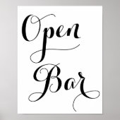 Zwart-witbordje met open balk poster (Voorkant)