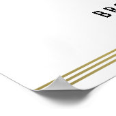 Zwart-witbordpapier voor weddenschappen Gold 18x24 Poster (Hoek)