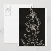 Zwart-witborduurwerk Briefkaart (Voorkant / Achterkant)