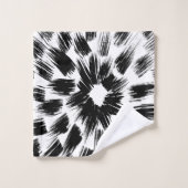 Zwart-witborstelgrunge Bad Handdoek (Wasdoekje)