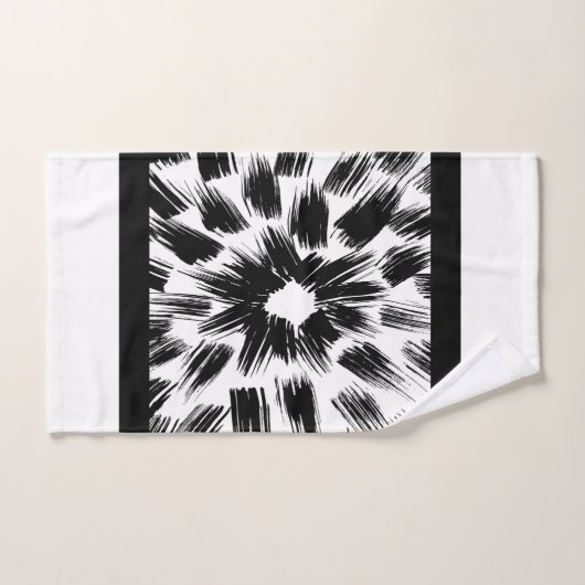 Zwart-witborstelgrunge Bad Handdoek (Handdoek)