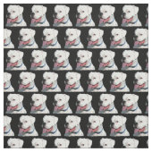 Zwart witboxer-katoenstof stof (Swatch)