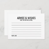 Zwart-witbruidsadvies en -kruidenkaart advieskaart (Voorkant / Achterkant)