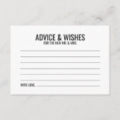 Zwart-witbruidsadvies en -kruidenkaart advieskaart (Voorkant)