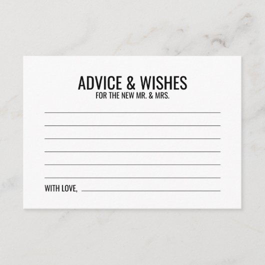 Zwart-witbruidsadvies en -kruidenkaart advieskaart (Voorkant)