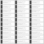 Zwart-witbruiloft 30 gastAdresetiketten Sticker (Voorkant)