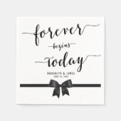 Zwart-witbruiloft, cocktail Napkins met baard Servetten (Voorkant)