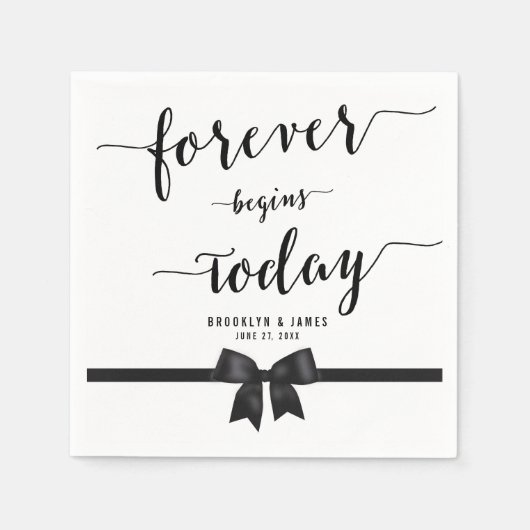 Zwart-witbruiloft, cocktail Napkins met baard Servetten (Voorkant)