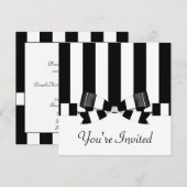 Zwart-witbruiloft Kaart (Voorkant / Achterkant)