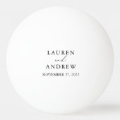 Zwart-witbruiloft op maat pingpongbal (Voorkant)