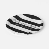 Zwart-witbruiloft Papieren Bordje (Gekanteld)