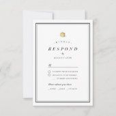 Zwart-witbruiloft RSVP (Voorkant)