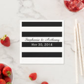 Zwart-witbruiloft Servet (Insitu)