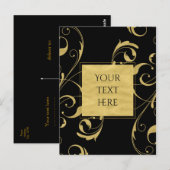 Zwart-witbruin Briefkaart (Voorkant / Achterkant)