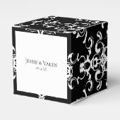 Zwart-witbruin gothisch huwelijk bedankdoosjes (Voorkant Zijde)