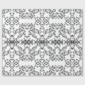 Zwart-witbruin gothisch huwelijk cadeaupapier (Vlak)