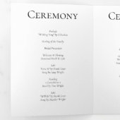 Zwart-witbruin gothisch huwelijk drieluik programma (Binnenzijde eerst)