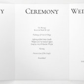 Zwart-witbruin gothisch huwelijk drieluik programma (Binnenkant midden)