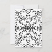 Zwart-witbruin gothisch huwelijk kaart (Achterkant)