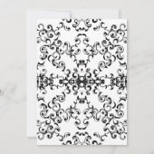 Zwart-witbruin gothisch huwelijk kaart (Achterkant)