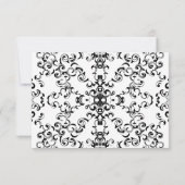 Zwart-witbruin gothisch huwelijk kaart (Achterkant)