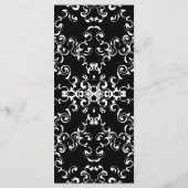 Zwart-witbruin gothisch huwelijk menu (Achterkant)