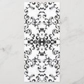 Zwart-witbruin gothisch huwelijk menu (Achterkant)